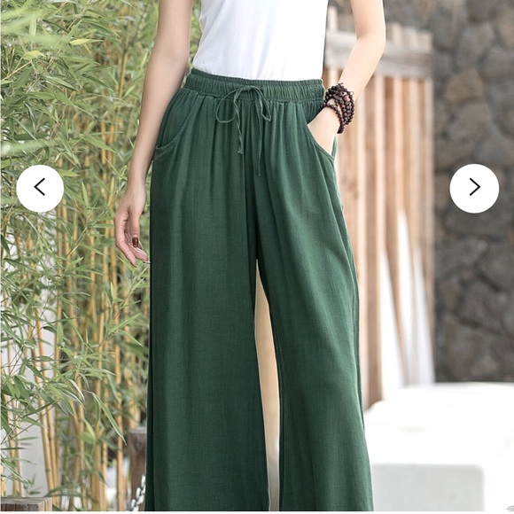 Nordstrom Signature silk palazzo drawstring pants, sz 0 NWT - Picture 5 of 12